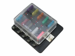 Standard Blade Fuse Box With LEDs - 10 Way -12Volt Planet Sales Store 10 way LED blade fuse box 15B25D