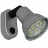 Mini 12V LED Spot Light - Plastic With Matt Silver Finish