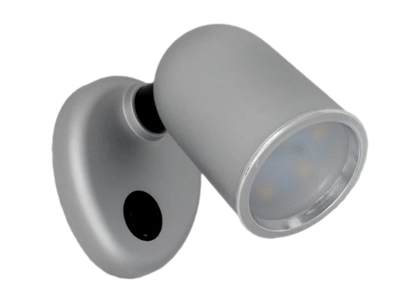 Tube 12V LED Spot Light - Plastic With Matt Silver Finish 1 Tube 12V LED Spot Light - Plastic With Matt Silver Finish