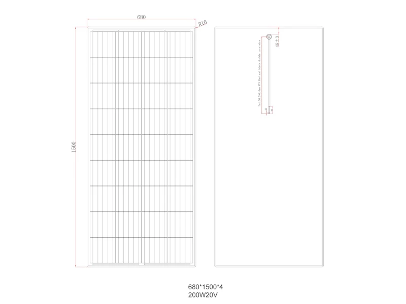 200W Monocrystalline Semi-Flexible Black Solar Panel - Rear Junction Box 4 200W Monocrystalline Semi-Flexible Black Solar Panel - Rear Junction Box - Image 4