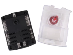 Fuse Box With Common Power & Ground Busbars - 6 Way -12Volt Planet Sales Store 6 way blade fusebox with busbars auto marine5B35D