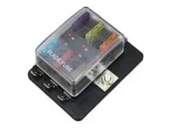 Standard Blade Fuse Box With LEDs - 6 Way -12Volt Planet Sales Store 6 way LED blade fuse box 15B25D