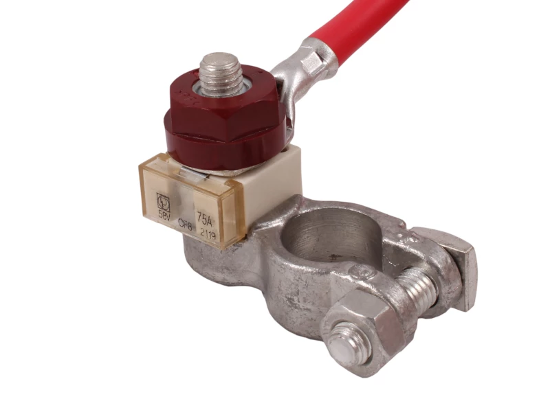 Single Fused Positive Battery Terminal Clamp With Isolation Nut 3 Single Fused Positive Battery Terminal Clamp With Isolation Nut - Image 3