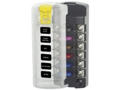 Blue Sea Systems 5035 ST Blade Fuse Block - 6 Independent Circuits With Cover