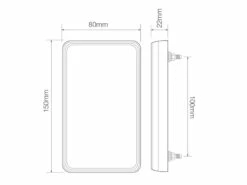 Compact Stop Tail Indicator Reflector Light - Twin Pack (151 Series) -12Volt Planet Sales Store Compact Stop Tail Indicator Reflector Light 151 Series5B35D