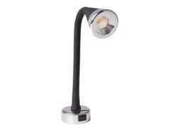 Dimatec Black Flexible Reading Light With USB Socket (Warm White)