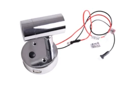 Nano 12V LED Spot Light With USB Socket - Chrome (Neutral White) -12Volt Planet Sales Store Dimatec Nano LED Cylinder Spot Light USB Charger Chrome65B25D