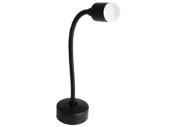 FAWO Black LED Swan Flexible Touch Reading Light With Dimmer & USB Socket (Neutral White)