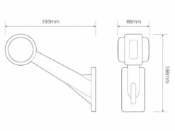 Heavy Duty Rubber Front/Rear Marker Light - Right Hand (1004 Series) -12Volt Planet Sales Store HD Rubber Front Rear Marker Light RHS 1004 Series5B25D