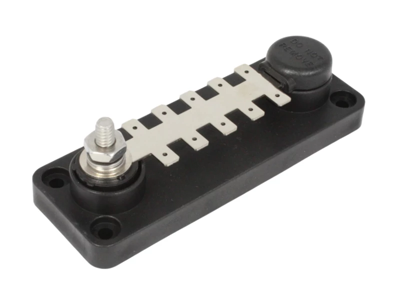 VTE 120A Tab Terminal Busbar - 10 Point - Black 1 VTE 120A Tab Terminal Busbar - 10 Point - Black