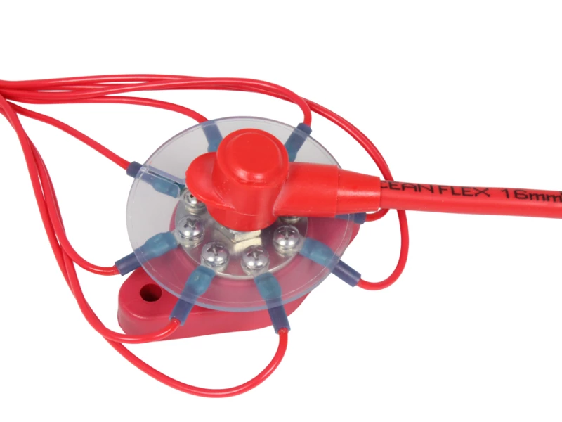 VTE 160A, 8 Point Power Post - 7.9mm Dia. Stud - Red 2 VTE 160A, 8 Point Power Post - 7.9mm Dia. Stud - Red - Image 2