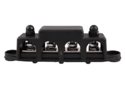 VTE 250A Large 4 Point M8 Negative Distribution Block/Busbar With Cover