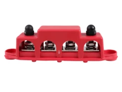 VTE 250A Large 4 Point M8 Positive Distribution Block/Busbar With Cover