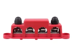 VTE 250A Large 4 Point M10 Positive Distribution Block/Busbar With Cover