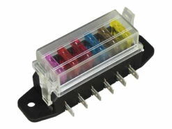 Low Profile Standard Blade Fuse Box (Side Terminals) - 6 Way 5 Low Profile Standard Blade Fuse Box (Side Terminals) - 6 Way -12Volt Planet Sales Store low profile standard blade fuse box side terminals 6 way5B25D