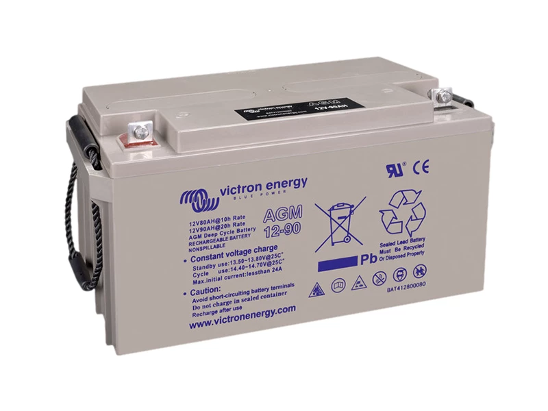 Victron AGM Deep Cycle Battery - 12V / 90Ah (bolt-through Terminals) 2 Victron AGM Deep Cycle Battery - 12V / 90Ah (bolt-through Terminals) - Image 2